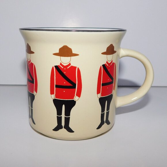 Arborist Canada RCMP Pattern Cream Coffee mug Canadian Royal Mounted Police - Picture 1 of 7